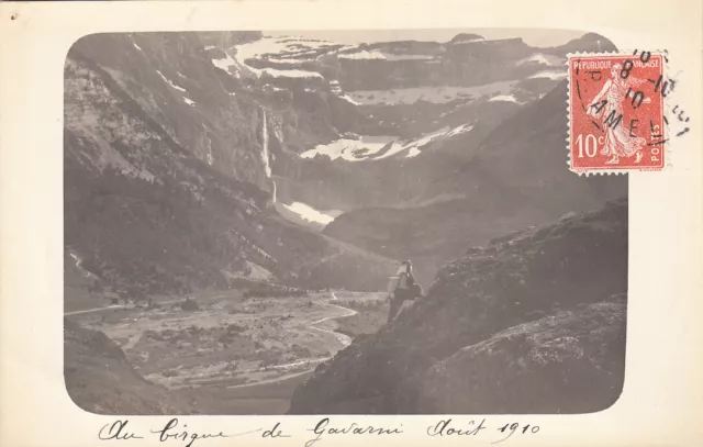 Carte postale ancienne HAUTES-PYRENEES GAVARNIE photo-carte timbrée 1910
