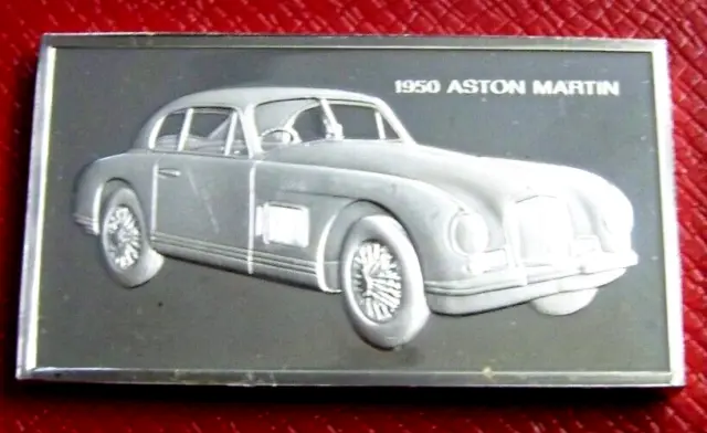 1950 Aston Martin DB2 Auto Bar-Franklin Mint 2.12 Troy oz.925 Silver Proof
