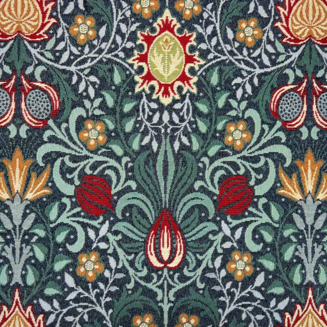 Tapestry Fabric William Morris - Persian - Navy Blue Upholstery Fabric Material