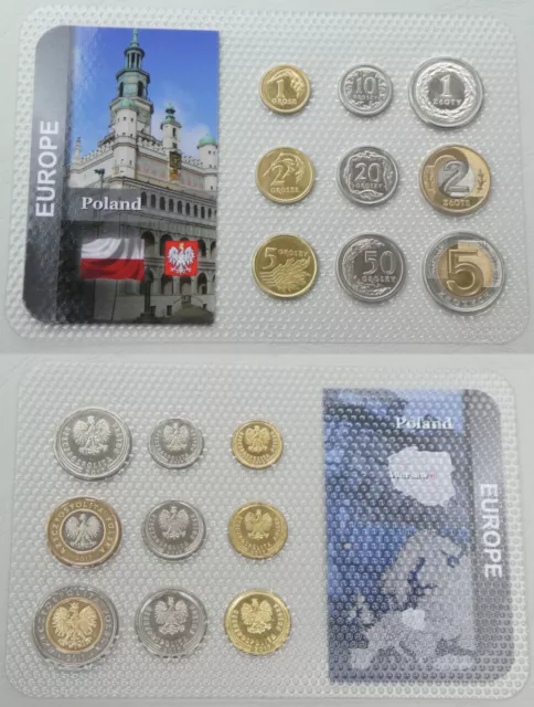 Pologne / Pologne kms Jeu de pièces de cours 2017 Dans Blister splendide