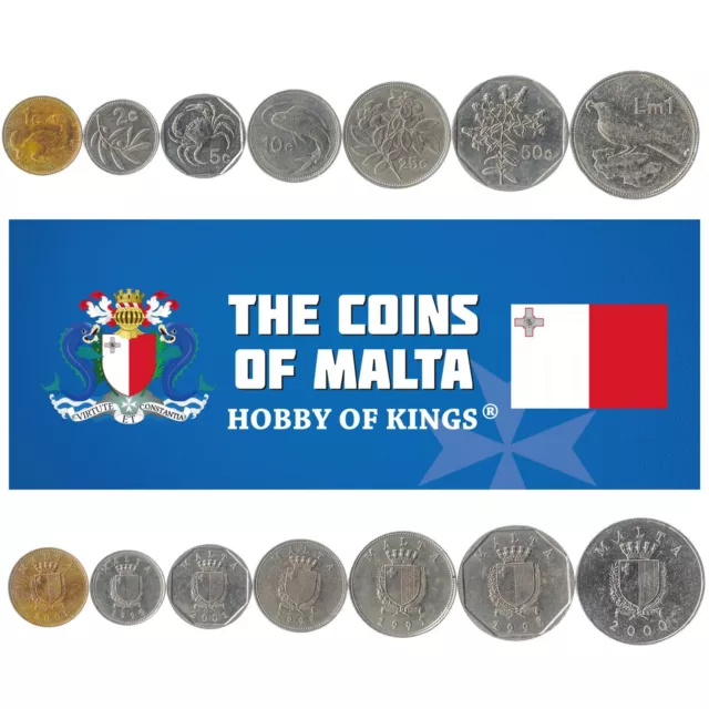 10 Pièces différentes de Malte. Old Collectible Maltese Money, Exotic  Foreign Currency: Cents, Mils, Lira depuis 1972 -  France