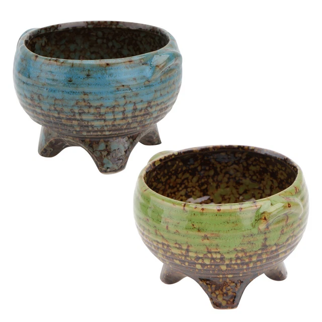 2pcs Résine Succulent pots de fleurs pour plantes d'intérieur Céramique Fleur Ré