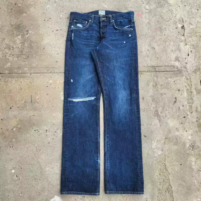 Vintage PRPS Heirloom Jeans Size 32x36 Distressed Blue Pants Dark Denim Tag 31