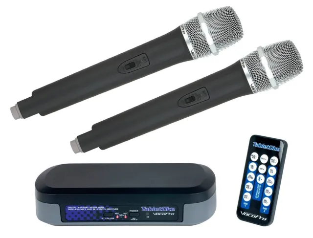 VocoPro TabletOke Digital Karaoke Mixer 2 Wireless Mics & Bluetooth Receiver
