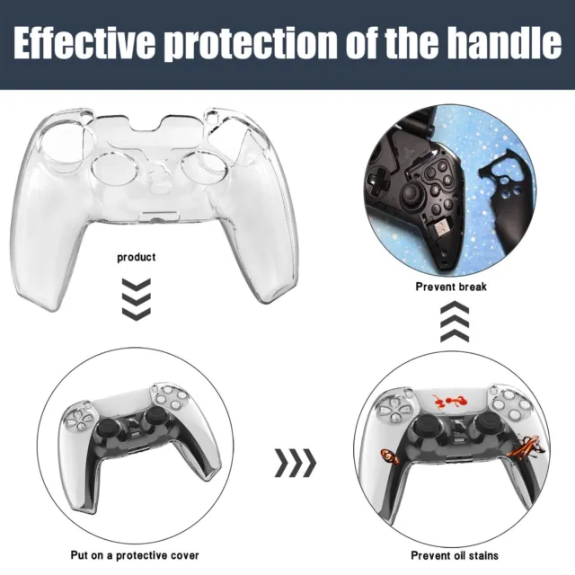 Controller Grips Transparent PC Soft Case Skin Grip Cover For PS5 Controller