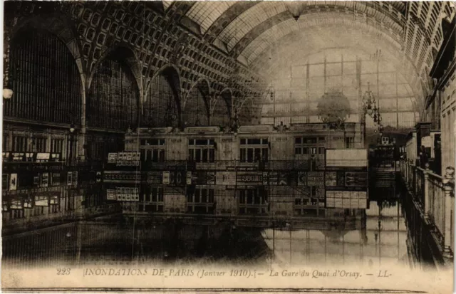 CPA AK PARIS Floodations 1910 Gare du Quai d'Orsay (578422)