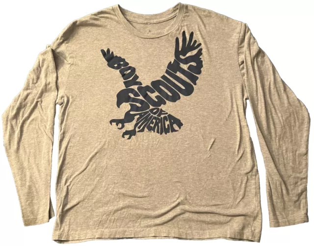 Vintage Boy Scouts Of America Eagle Styled Graphic Tee Men’s XL Shirt Grey