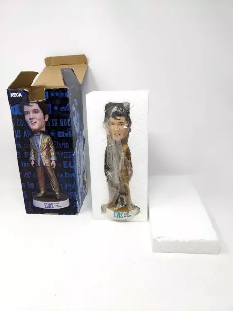 Elvis Presley Bobble Head Knocker Figure 1957 Year in Gold Handpainted NECA