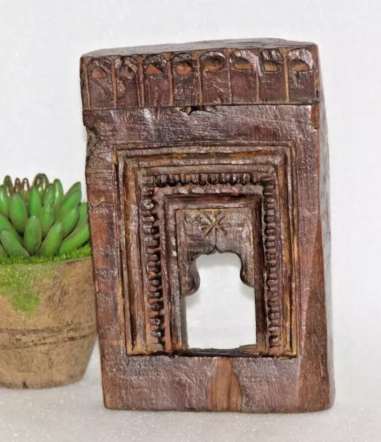 Antique Wood Wall Hanging Home Decor Frame Original Indian Decor