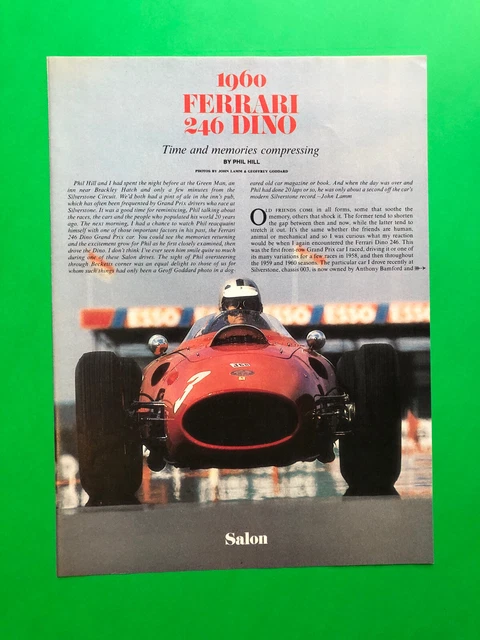 1960 Ferrari 246 Dino Original Vintage 8 Page Article Ad Road Test Advertisement