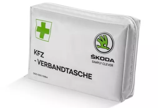 Original Skoda KFZ Auto Verbandtasche Verbandkasten DIN 13164:2022 inkl. Masken