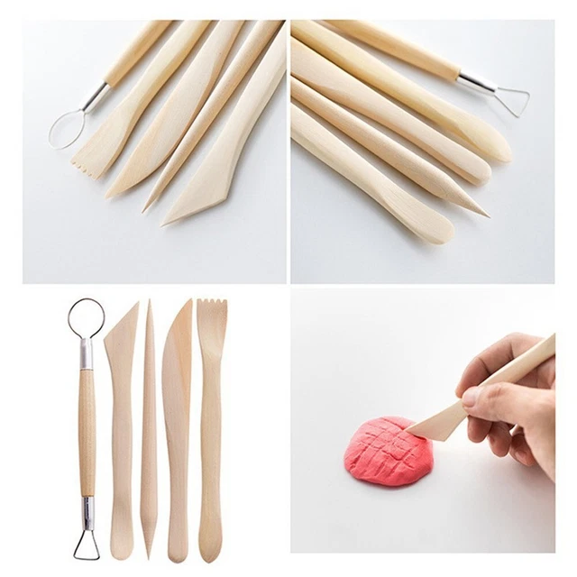 6 PIÈCES ENSEMBLE d'outils de sculpture sur bois pour sculpter argile