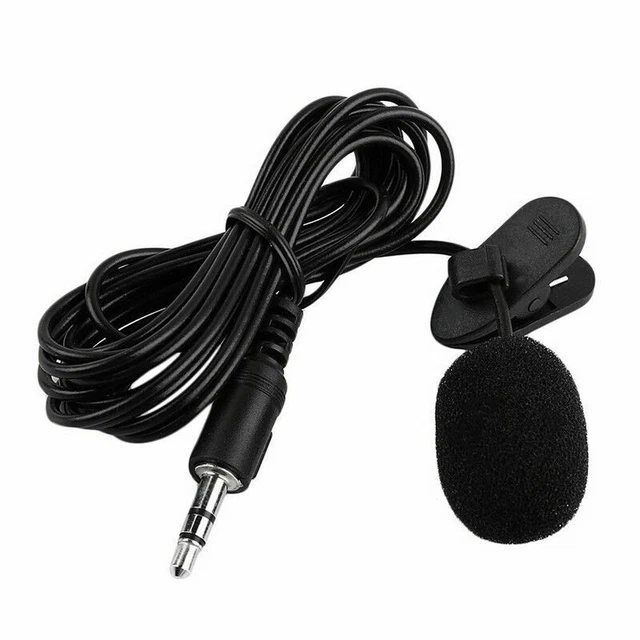 3.5mm Handfree Mini Wired Clip-on Lapel Lavalier Microphone For Laptop Speaker