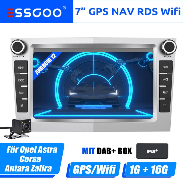7" Autoradio Android 12 GPS NAV DAB+ Für Opel Corsa C/D Astra H Zafira B Kamera