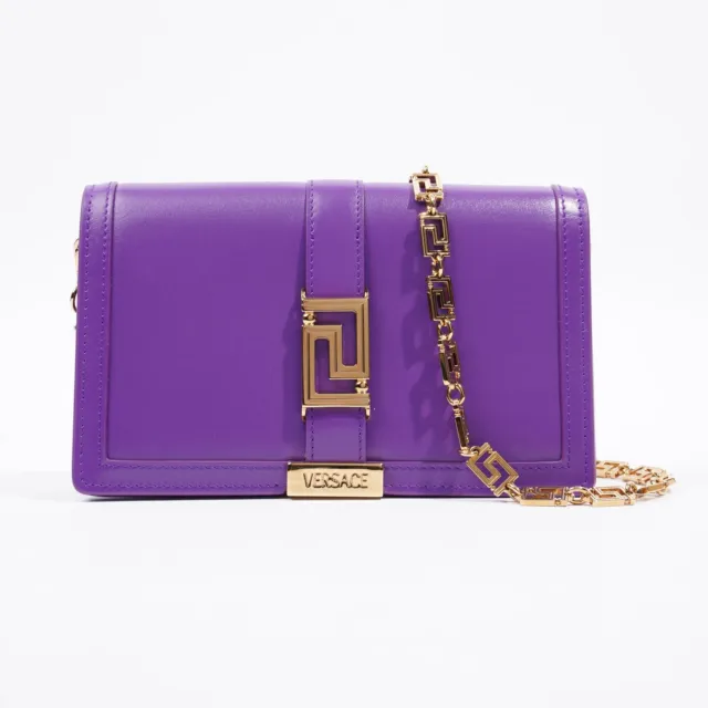 Versace Greca Goddess Mini Bag Dark Purple Calfskin Leather Mini bags Leather Pu