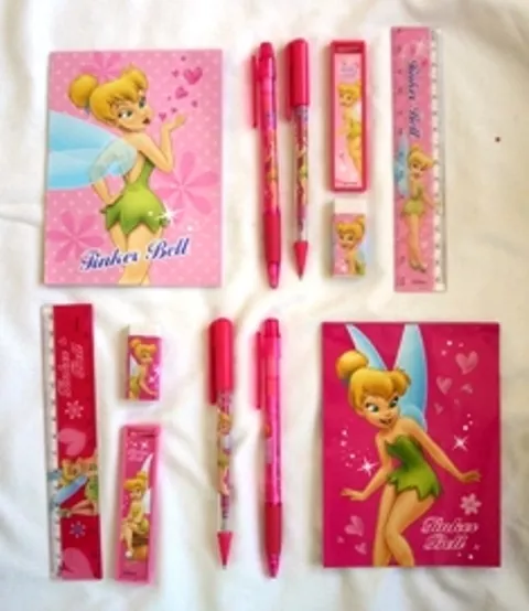 2 Disney Tinkerbell Stationery Gift Set Licensed Perfect Kids School Activities