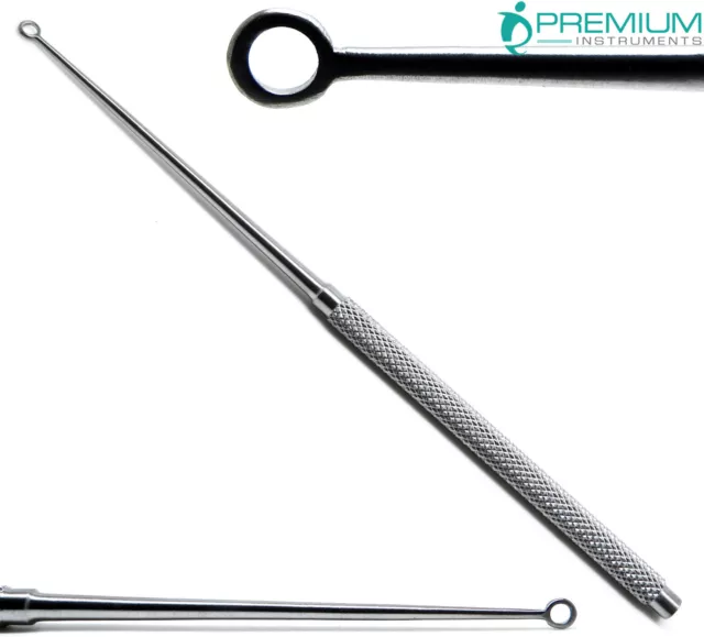 Buck Ear Blunt Curette #2 Surgical Straight 6.5" Veterinary ENT Instruments