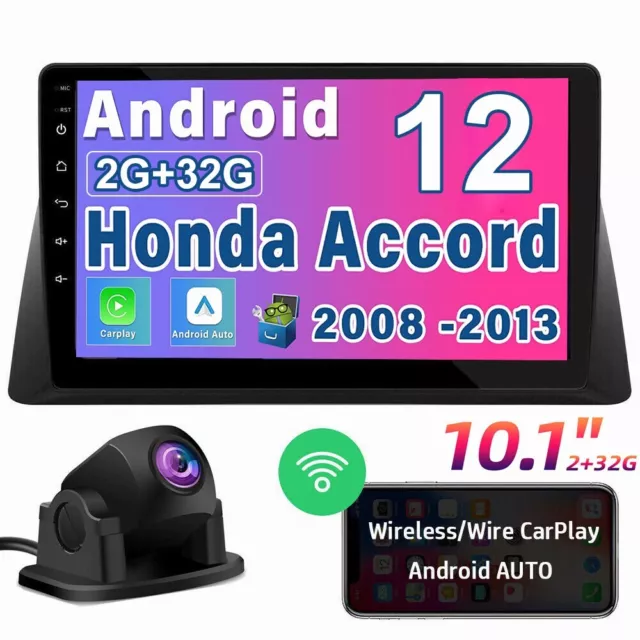 Android 12.0 Apple CarPlay For 2008-2013 HONDA ACCORD Car Stereo GPS Radio WIFI