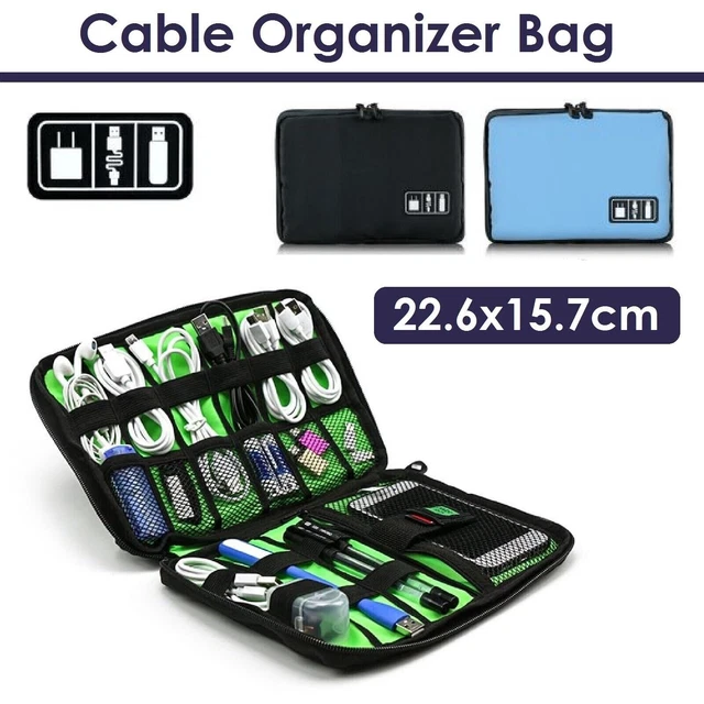 Electronics Accessories Organizer Bag,Portable Storage Carrying Travel Case Bag