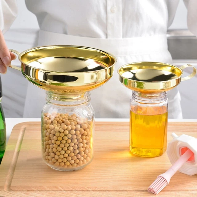 Imbuto imbuto bocca larga 2 pz gadget strumento da cucina insalata condimento filtro tramoggia