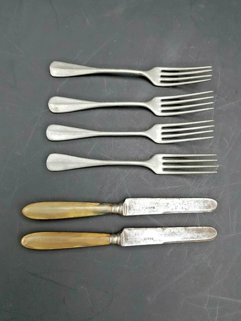 Dînette De Poupée Ancienne En Aluminium - 16 Couverts, écumoire, 2 Plats, Louche - Jouet D'imitation