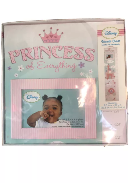 Disney Princess Hanging Growth Chart with Attached Photo Frame