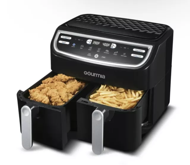 Kitchen HQ 10-in-1 9-Quart Dual Air Fryer with Kebabs (Refurbished