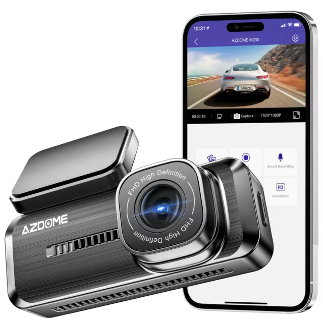 AZDOME Car Camera 1080P Dash cam WiFi Night Vision G-Sensor Parking Monitoring