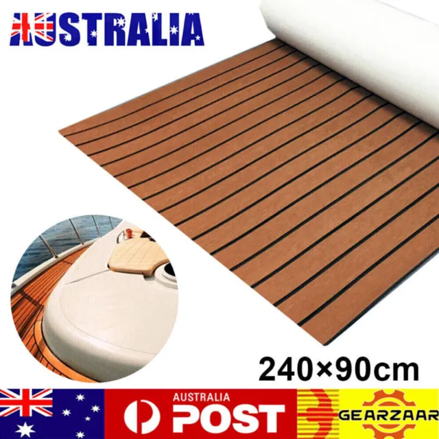 EVA Foam Boat Flooring Sheet Brown Marine Teak Decking Carpet for Yacht AU