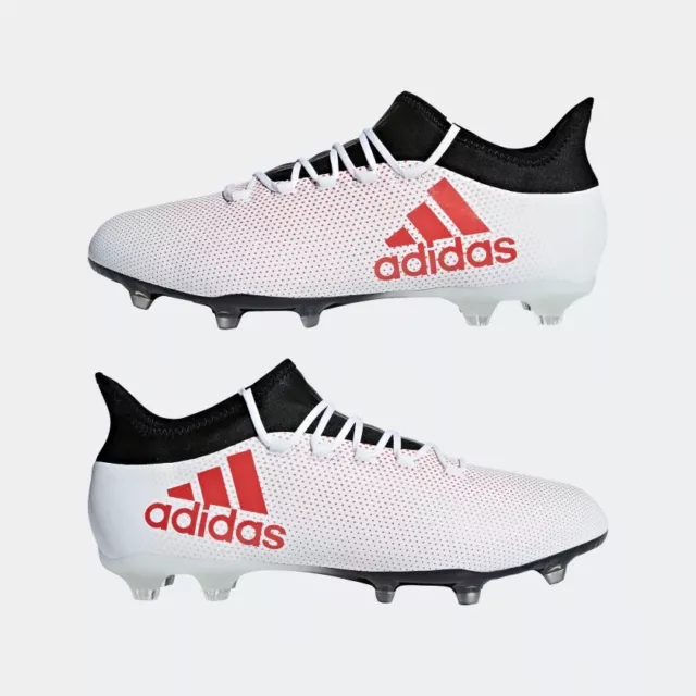 ADIDAS X 17.2 FIRM GROUND SCARPE DA CALCIO TACCHETTI FISSI num 46 BIANCO E ROSSO