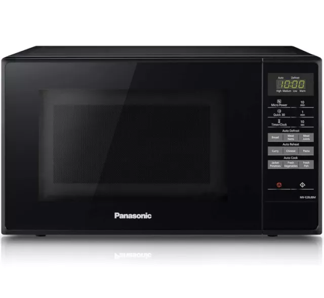 Panasonic NNE28JBM  Compact Solo Microwave Oven with Turntable 800W, 20 Litres-B