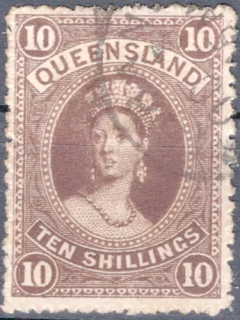 British Queensland, Yv # 49, Used, Vf