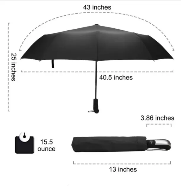 Luxury Automatic Umbrella Wind Resistant 10 Root Big Windproof Umbrellas Unisex