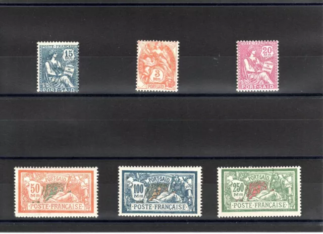 Timbre Port Said France Colonie 1927 N°80/85 Neuf* Mh