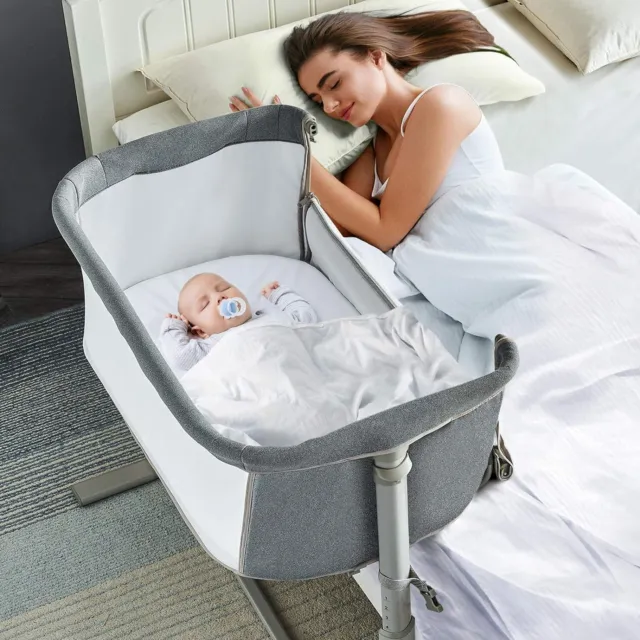 Baby Bassinet Bedside Sleeper, Easy to Assemble Bassinets for Baby/Infants