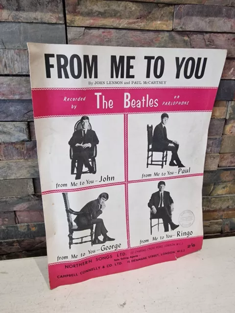 The Beatles - Original Sheet Music - From Me To You  1963 used pamphlet.