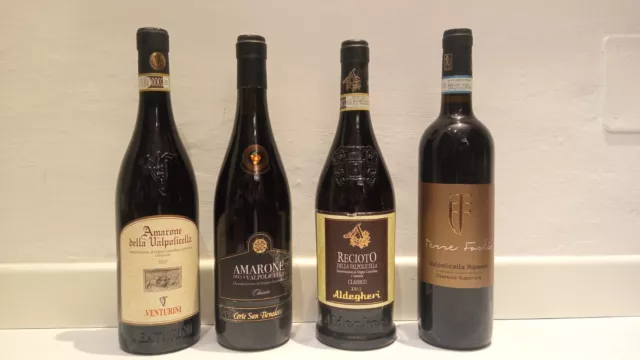 Lotto 4 bottiglie della Valpolicella: Amarone, Recioto