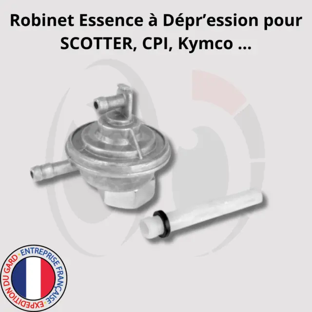 Robinet Essence Adaptable à dépression M 14X100 Scooter CPI/KYMCO/Peugeot 50-125