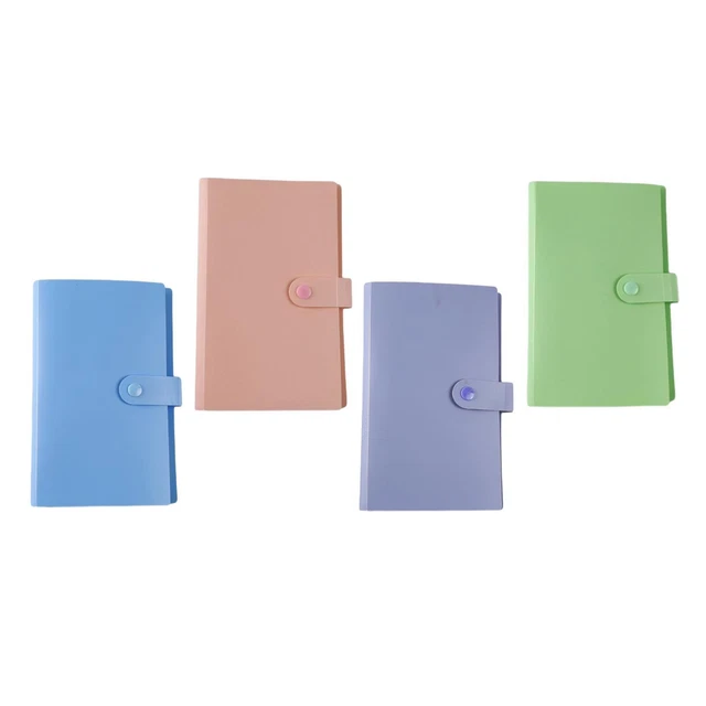 Aililong Lot De 4 Porte-Monnaie En Cuir Synthétique - 27x15 Cm, Fermeture Éclair Et Fenêtre Transparente, Multicolores