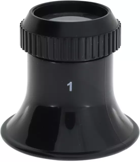 Horotec 00.002-1 LOUPE D'HORLOGER noire avec bague à vis N°1 grossissement X 10