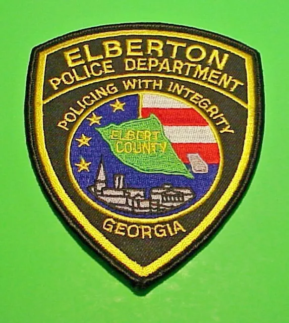 Elberton  Georgia  Elbert County  Ga  4 3/4"  Police Patch  Free Shipping!!