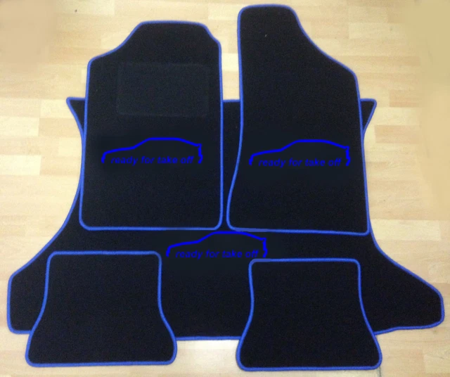 Alfombra Del Coche Alfombrillas Maletero Kit para VW Corrado Azul 5teilig Nuevo
