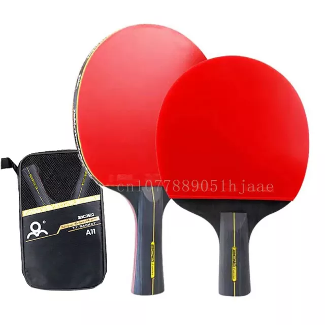 Hot 6 Star Table Tennis Racket 2PCS Professional Ping Pong Racket Set With Bag 3