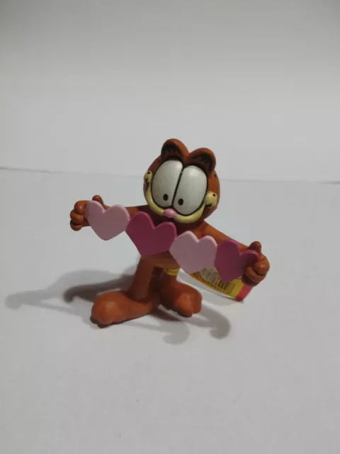 ⭐⭐⭐ Figurine Plastoy - Chat Garfield Guirlande De Coeurs !