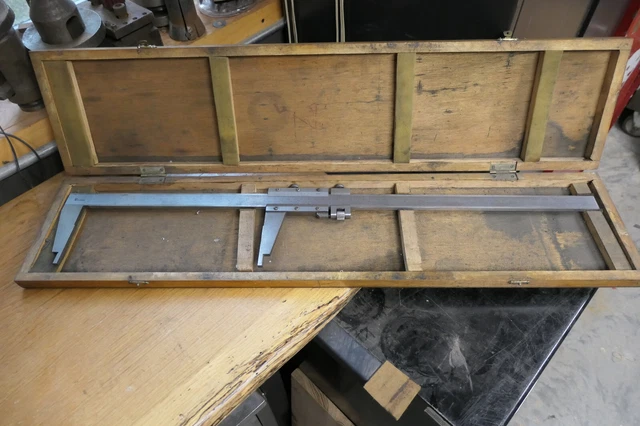 24” Vernier Primeline International Metric Inch Vernier WOOD Case Caliper