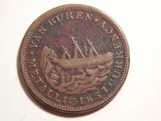 Hard Times Token 1841 L60 HT18, Webster/Van Buren, VF