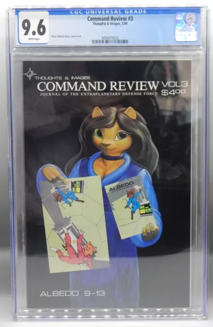 CGC 9.6 Thoughts & Images COMMAND REVIEWS #3 Steve Gallacci FURRY anthro ALBEDO
