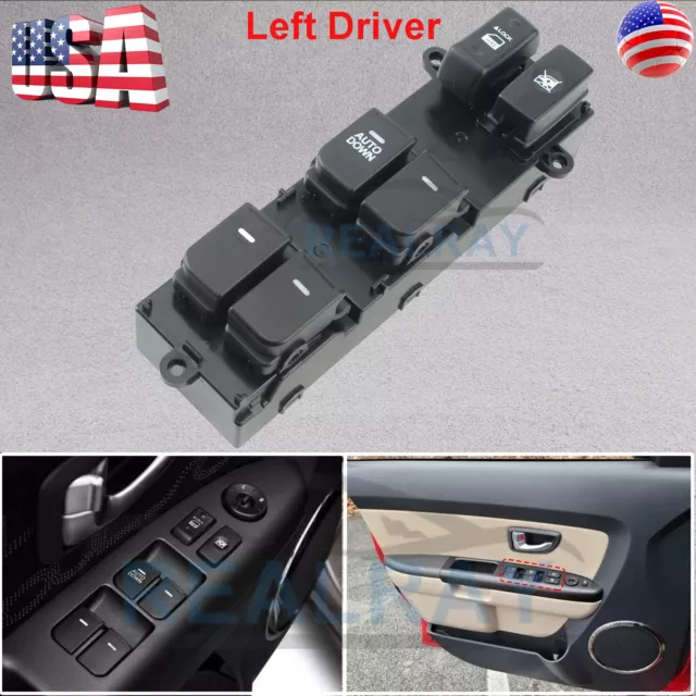 For 2011-2013 Kia Soul 2.0L Left Driver Master Power Window Switch 935702K010