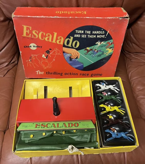 Vintage Escalado Chad Valley Horse Racing Board Game 1950s Boxed