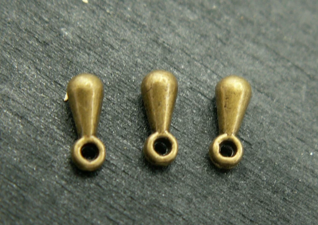 7x3mm Charm Anhänger Endstück Tropfen bronze Perle 2-600 Stück SB 131 2